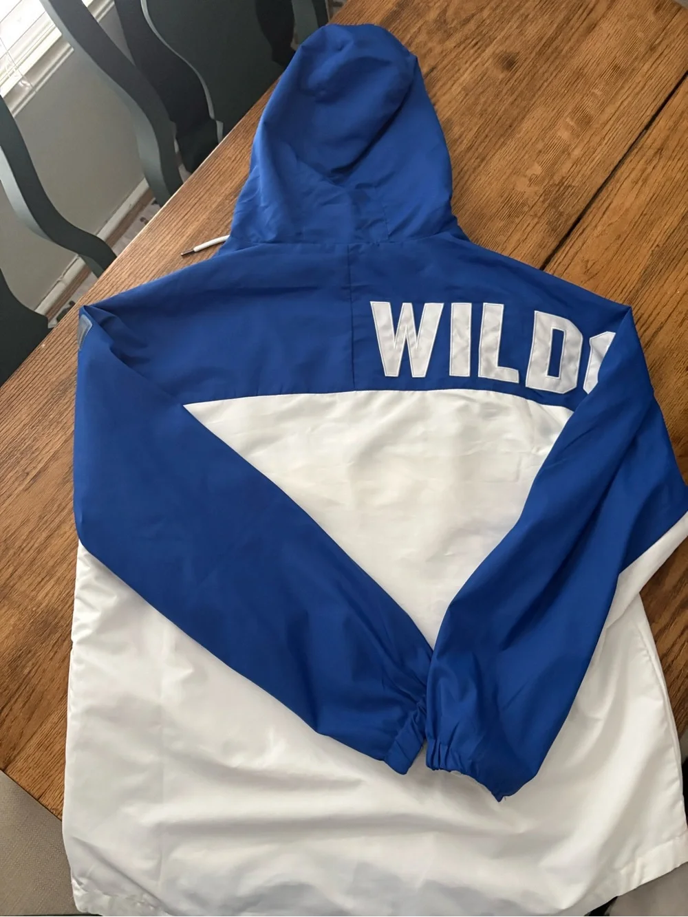 Colosseum Blue and White Hooded Jacket